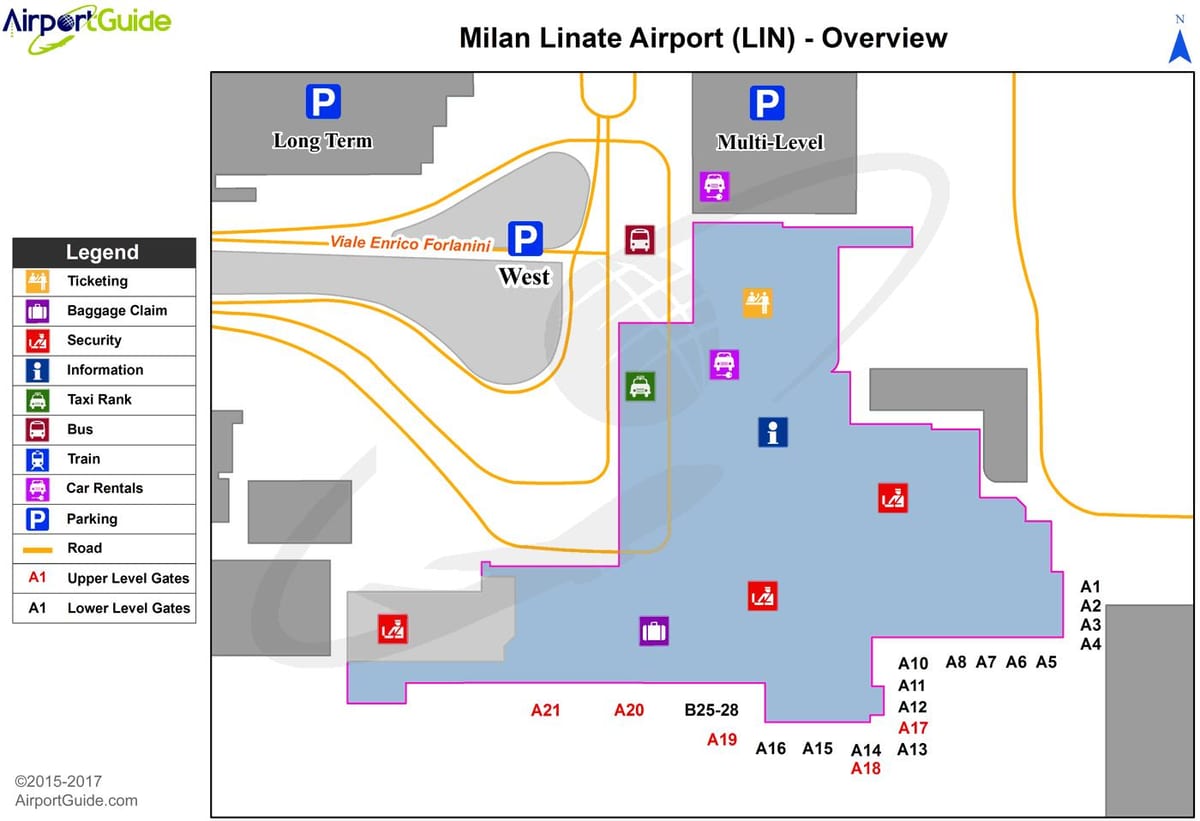 ਮਿਲਣ linate ਨਕਸ਼ਾ