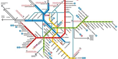 Milano tube ਨਕਸ਼ਾ